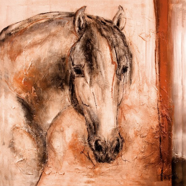 05-16 Ritratto espressivo di una cavalla iberica – stampa d'arte equestre di Kerstin Tschech