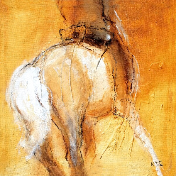 05-18 Erhabene Darstellung der klassischen Reitkunst auf Museums-Leinwand – Pferde-Kunstdruck von Kerstin Tschech