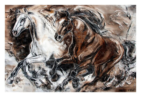 04-42 | Kerstin Tschech | Pferdegemälde | Galerie-Leinwanddruck (4 cm)