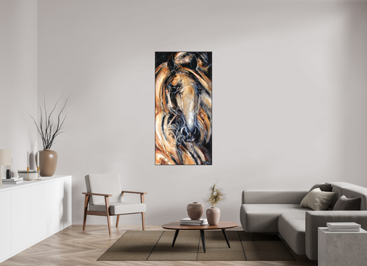 80 x 160 cm, Artbox schwarz - Acrylglas matt, 5cm 01-57 Pferdegemälde Kerstin Tschech – Galerie Kunstdruck