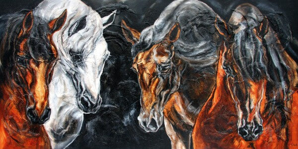 02-07 Majestätische Andalusier-Hengste – Pferde-Kunstdruck von Kerstin Tschech