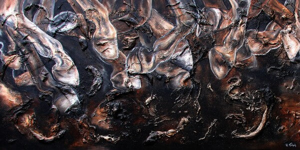 02-27 Pferdebild einer galoppierenden Herde im Perspektivwechsel – Pferde-Kunstdruck von Kerstin Tschech