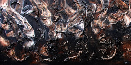 02-27 Pferdebild einer galoppierenden Herde im Perspektivwechsel – Pferde-Kunstdruck von Kerstin Tschech