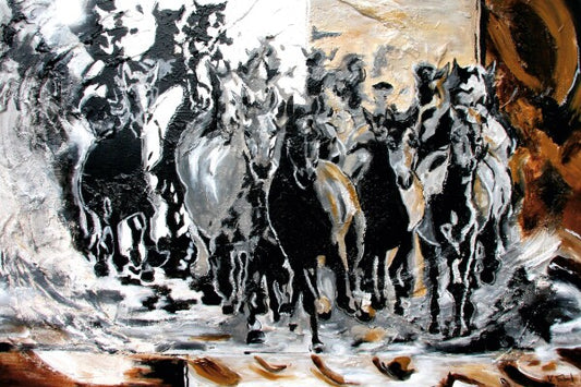04-03 Stilvolle Pferdebilder für gehobene Wohnansprüche – Pferde-Kunstdruck von Kerstin Tschech