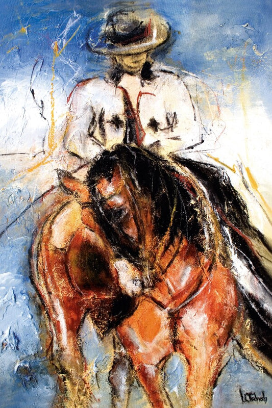 04-32 Lipizzaner Wandbild der klassischen Reitkunst – Pferde-Kunstdruck von Kerstin Tschech
