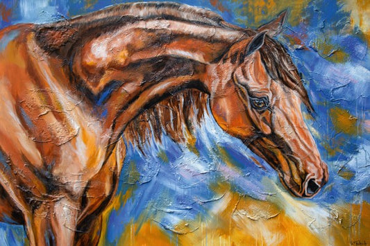 04-55 Erhabene Pferdebilder als moderne Wanddekoration – Pferde-Kunstdruck von Kerstin Tschech