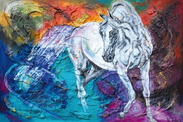 04-63 Edler Kunstdruck Pferd als Blickfang für anspruchsvolle Räume – Pferde-Kunstdruck von Kerstin Tschech
