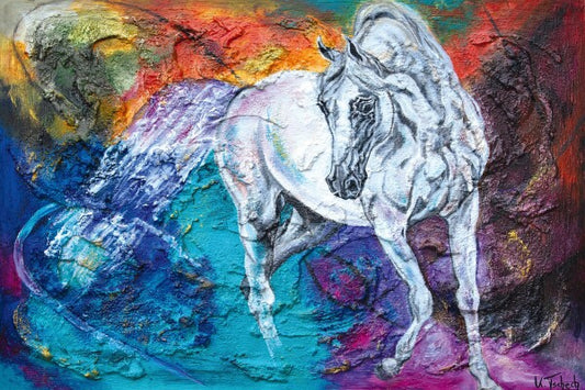 04-63 Edler Kunstdruck Pferd als Blickfang für anspruchsvolle Räume – Pferde-Kunstdruck von Kerstin Tschech

