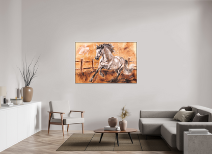 150 x 100 cm, Artbox schwarz - Acrylglas matt, 5cm 04-06 Pferdegemälde Kerstin Tschech – Galerie Kunstdruck