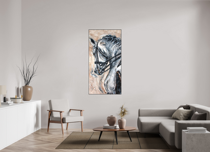 80 x 160 cm, Artbox schwarz - Acrylglas matt, 5cm 01-34 Pferdegemälde Kerstin Tschech – Galerie Kunstdruck