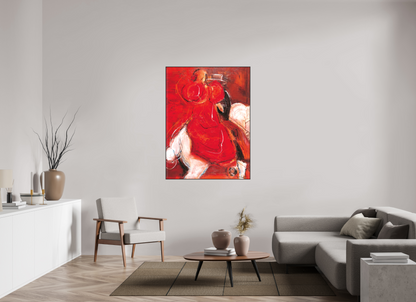 105 x 140 cm, Artbox schwarz - Acrylglas matt, 5cm 06-14 Pferdegemälde Kerstin Tschech – Galerie Kunstdruck