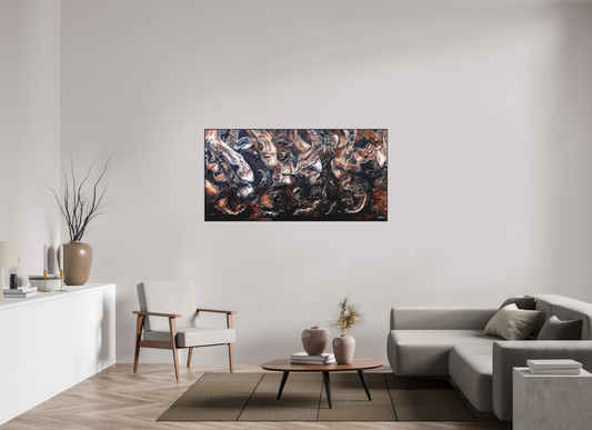 160 x 80 cm, Artbox schwarz - Acrylglas matt, 5cm 02-27 Pferdegemälde Kerstin Tschech – Galerie Kunstdruck