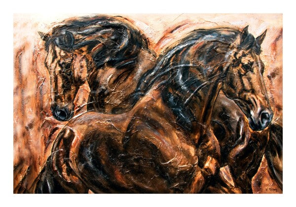 04-02 | Kerstin Tschech | Pferdegemälde | Galerie-Leinwanddruck (4 cm)