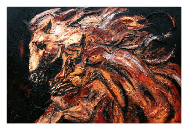 04-09 | Kerstin Tschech | Pferdegemälde | Galerie-Leinwanddruck (4 cm)