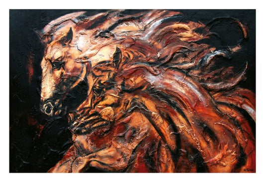 04-09 | Kerstin Tschech | Pferdegemälde | Galerie-Leinwanddruck (4 cm)