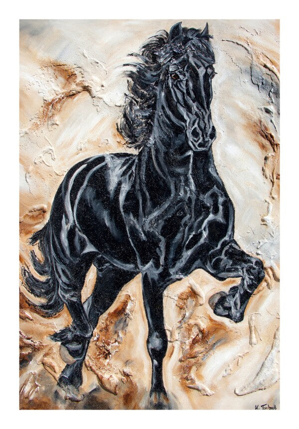 04-52 | Kerstin Tschech | Pferdegemälde | Galerie-Leinwanddruck (4 cm)