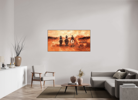 160 x 80 cm, Artbox schwarz - Acrylglas matt, 5cm 02-19 Pferdegemälde Kerstin Tschech – Galerie Kunstdruck