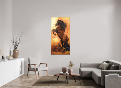 80 x 160 cm, Artbox schwarz - Acrylglas matt, 5cm 01-24 Pferdegemälde Kerstin Tschech – Galerie Kunstdruck