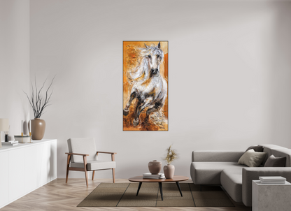 80 x 160 cm, Artbox schwarz - Acrylglas matt, 5cm 01-15 Pferdegemälde Kerstin Tschech – Galerie Kunstdruck