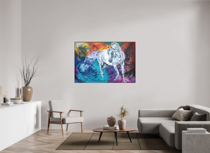 150 x 100 cm, Artbox schwarz - Acrylglas matt, 5cm 04-63 Pferdegemälde Kerstin Tschech – Galerie Kunstdruck