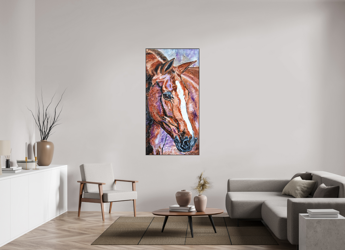 80 x 160 cm, Artbox schwarz - Acrylglas matt, 5cm 01-61 Pferdegemälde Kerstin Tschech – Galerie Kunstdruck
