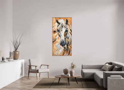 80 x 160 cm, Artbox schwarz - Acrylglas matt, 5cm 01-02 Pferdegemälde Kerstin Tschech – Galerie Kunstdruck