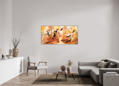 160 x 80 cm, Artbox schwarz - Acrylglas matt, 5cm 02-21 Pferdegemälde Kerstin Tschech – Galerie Kunstdruck