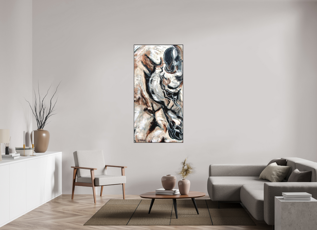80 x 160 cm, Artbox schwarz - Acrylglas matt, 5cm 01-55 Pferdegemälde Kerstin Tschech – Galerie Kunstdruck
