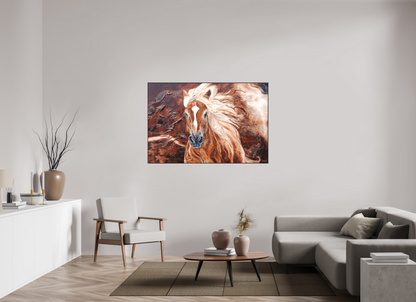150 x 100 cm, Artbox schwarz - Acrylglas matt, 5cm 04-44 Pferdegemälde Kerstin Tschech – Galerie Kunstdruck