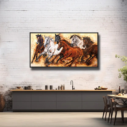 02-02 Quarter-Horses und kraftvolle Westernpferde im Galopp – Pferde-Acrylglasbild von Kerstin Tschech