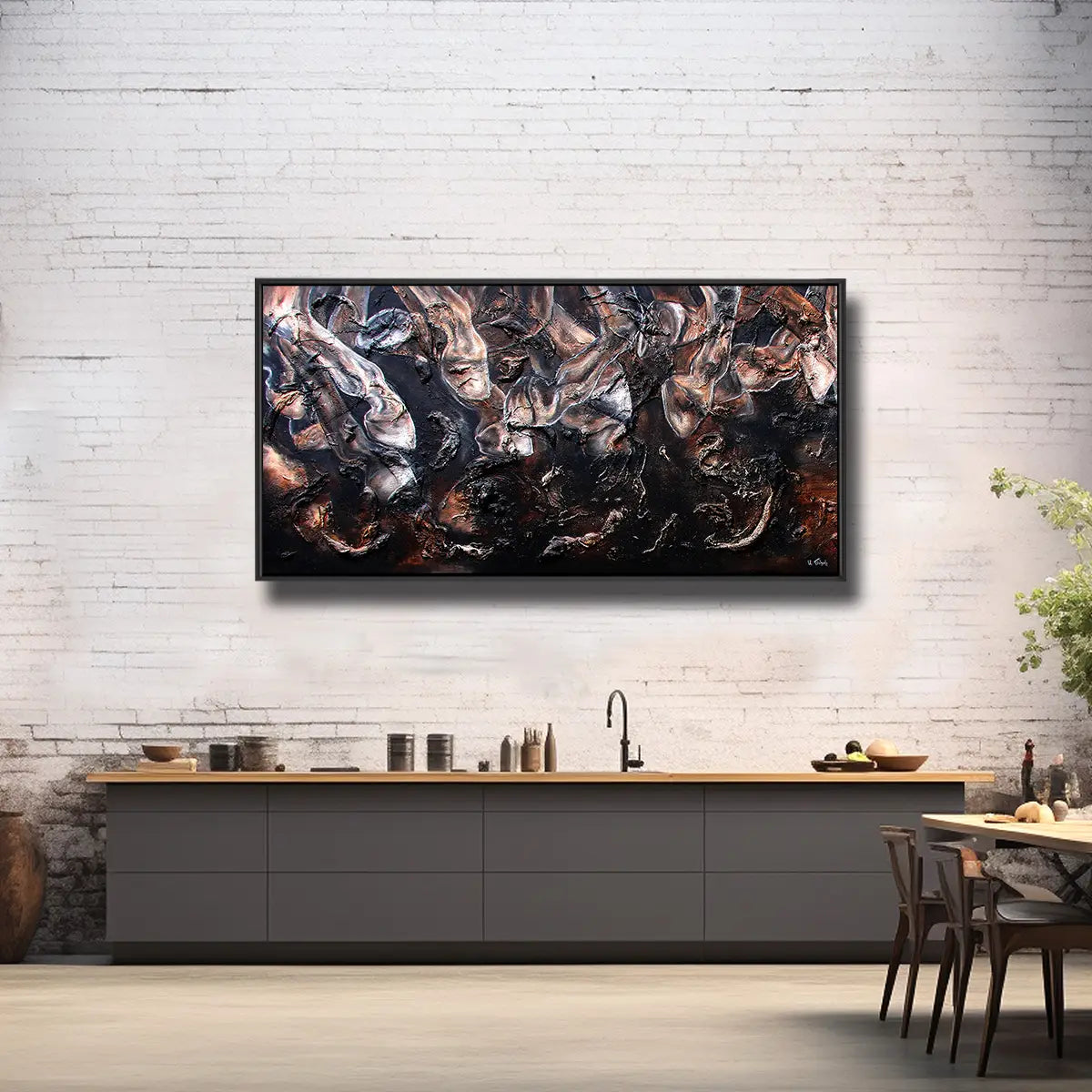 02-27 Pferdebild einer galoppierenden Herde im Perspektivwechsel – Pferde-Acrylglasbild von Kerstin Tschech