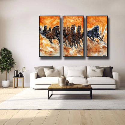 03-03 Wilde Pferdeherde – Pferde-Acrylglasbild von Kerstin Tschech
