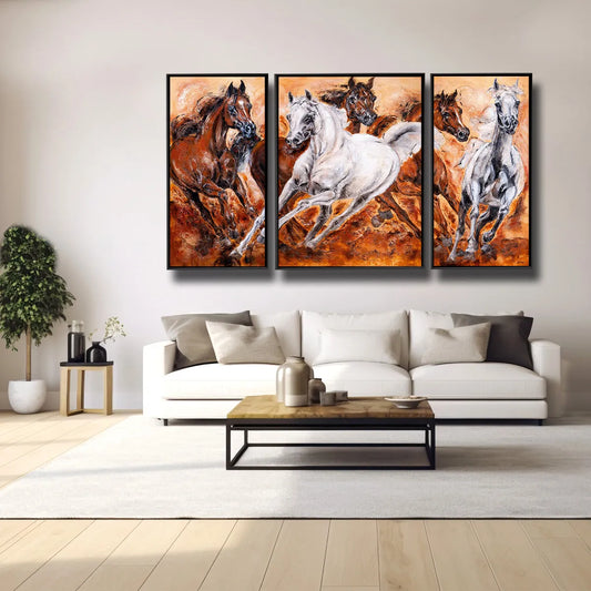 03-06 Araber-Pferdeherde Großformat – Pferde-Acrylglasbild von Kerstin Tschech