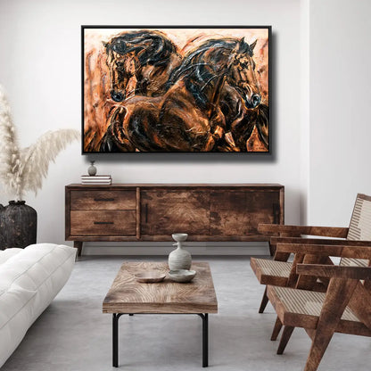 04-02 Luxuriöse Pferdebilder im Schattenfugenrahmen – Pferde-Acrylglasbild von Kerstin Tschech