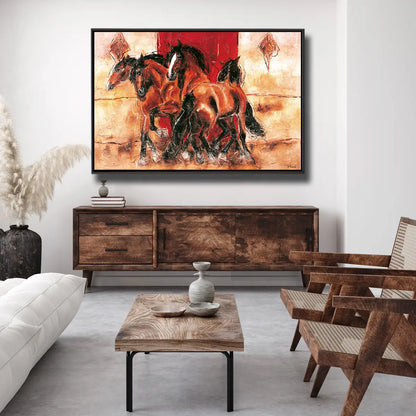 04-08 Ein edles Andalusier-Wandbild gemalt in vollendeter Eleganz – Pferde-Acrylglasbild von Kerstin Tschech