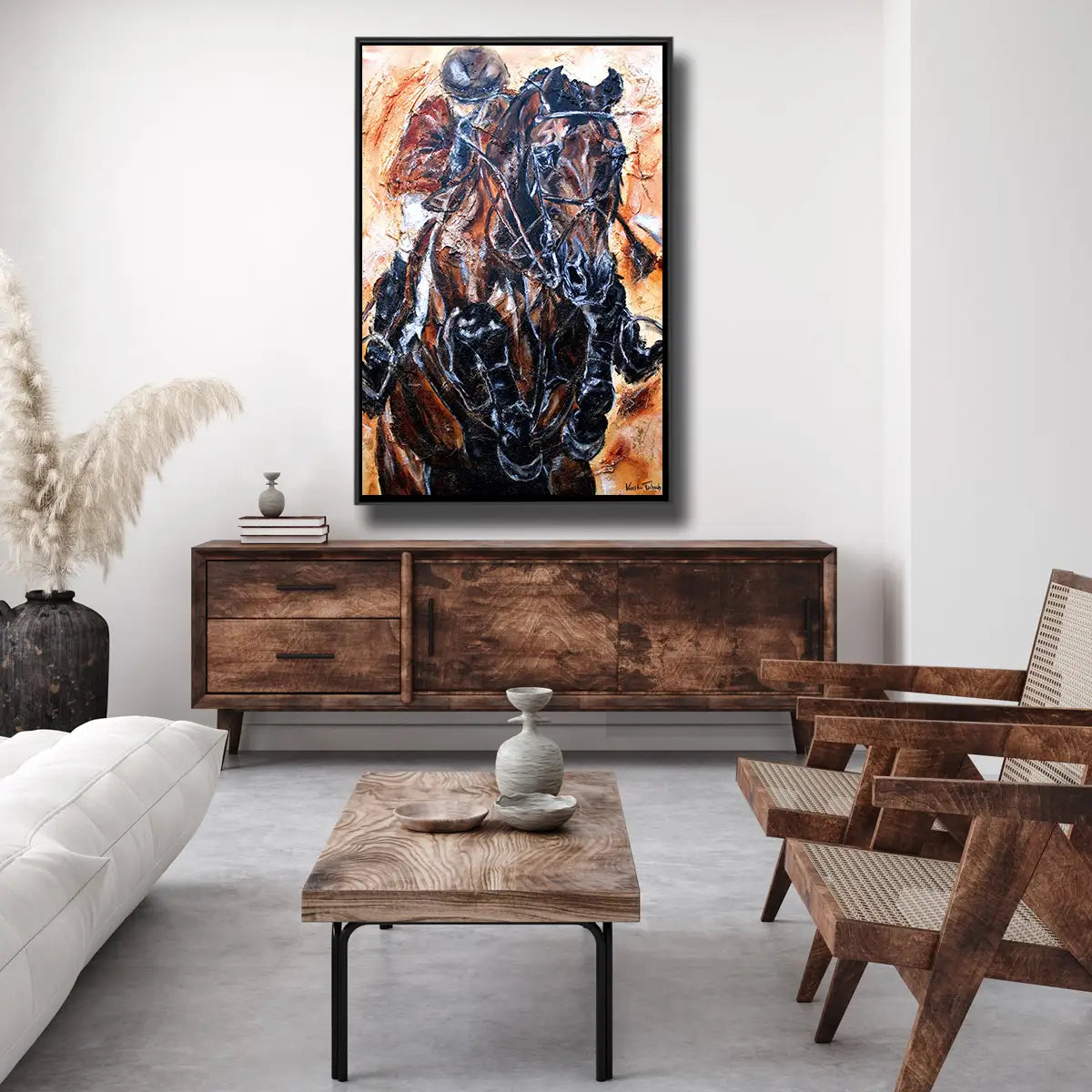 04-18 Sportpferde-Wandbild für Liebhaber des gehobenen Reitsports – Pferde-Acrylglasbild von Kerstin Tschech