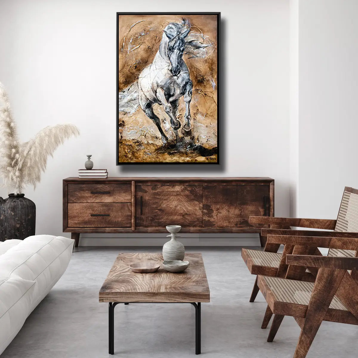 04-30 Barockpferd Pferdebild Druck voller royalem Charme – Pferde-Acrylglasbild von Kerstin Tschech