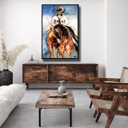 04-32 Lipizzaner Wandbild der klassischen Reitkunst – Pferde-Acrylglasbild von Kerstin Tschech