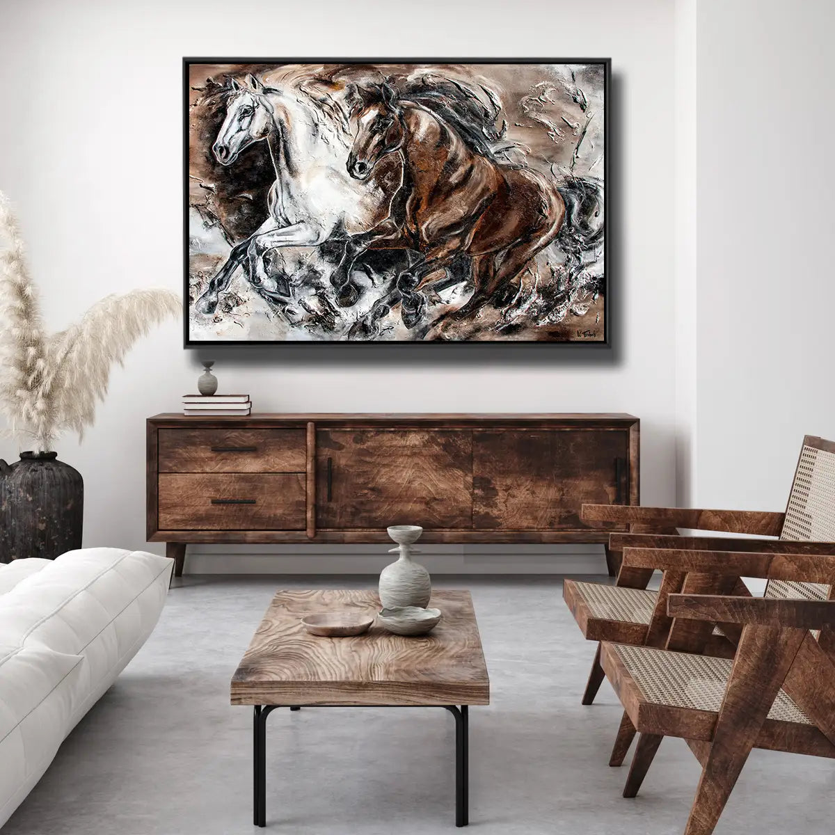 04-42 Lusitano Gemälde als feine Atelier-Edition für Sammler – Pferde-Acrylglasbild von Kerstin Tschech