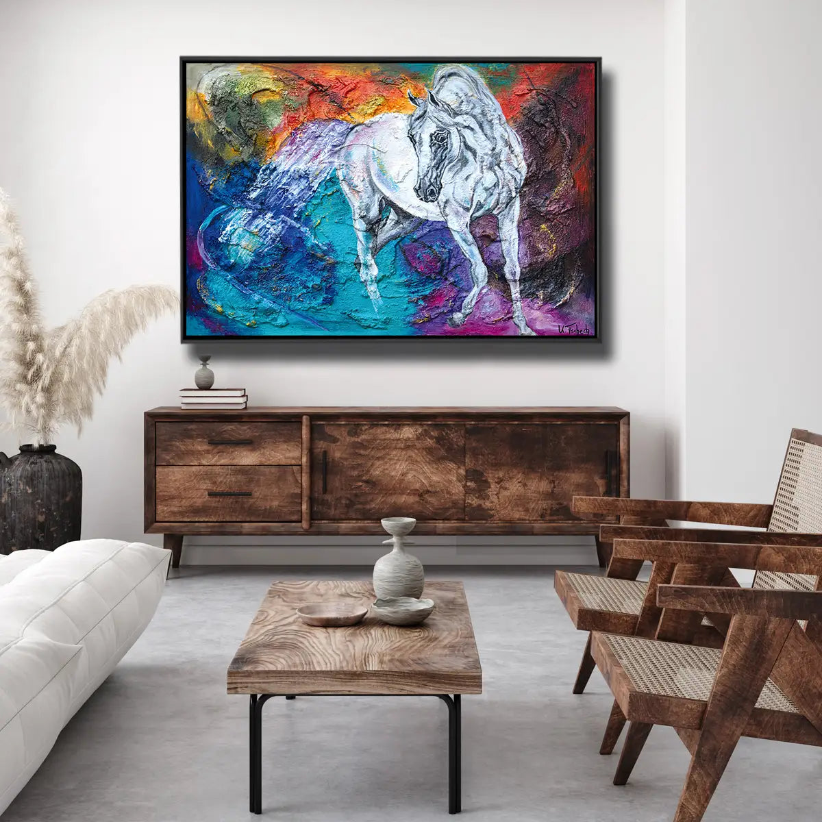 04-63 Edler Kunstdruck Pferd als Blickfang für anspruchsvolle Räume – Pferde-Acrylglasbild von Kerstin Tschech