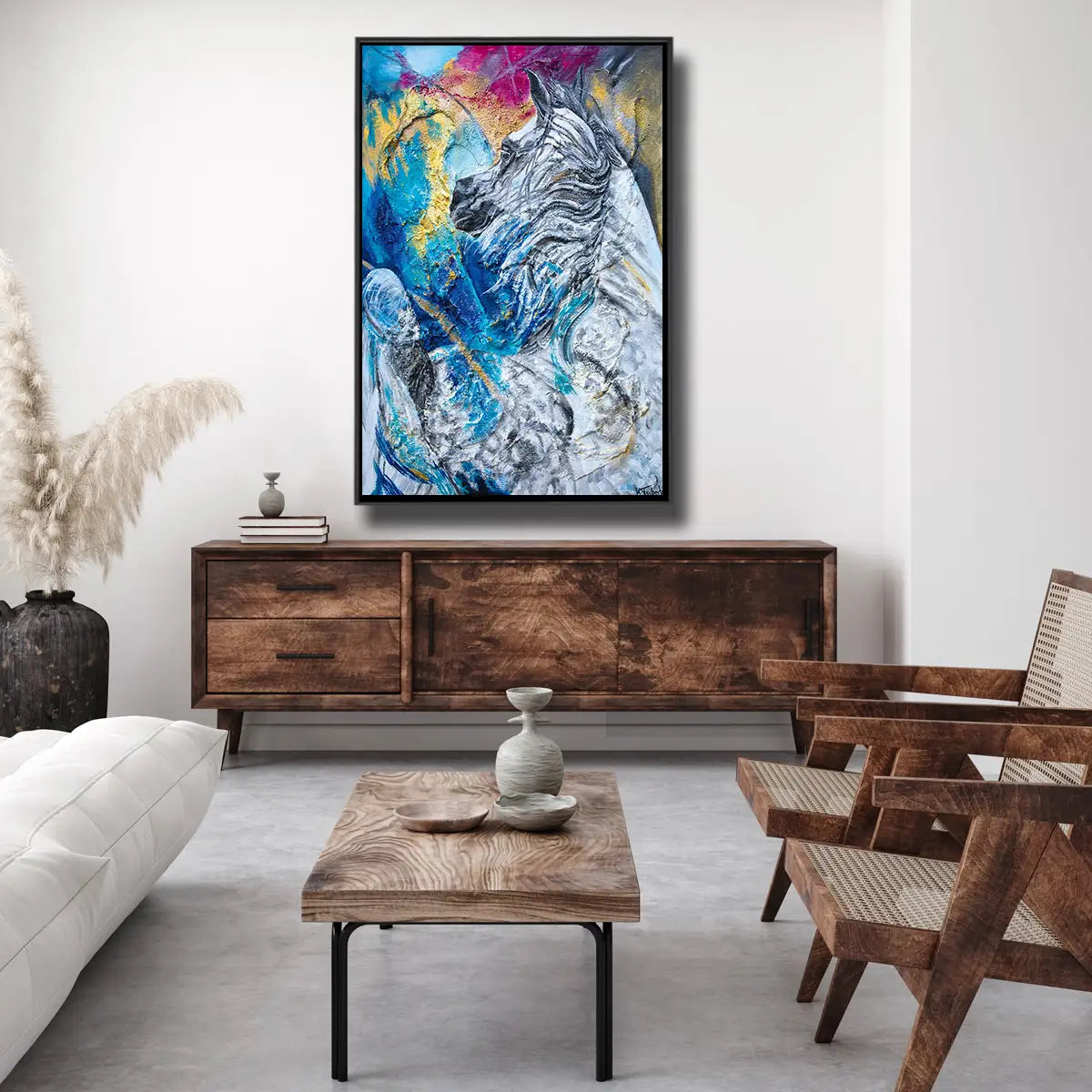 04-64 Edles Araberhengst Wandbild – Pferde – Pferde-Acrylglasbild von Kerstin Tschech