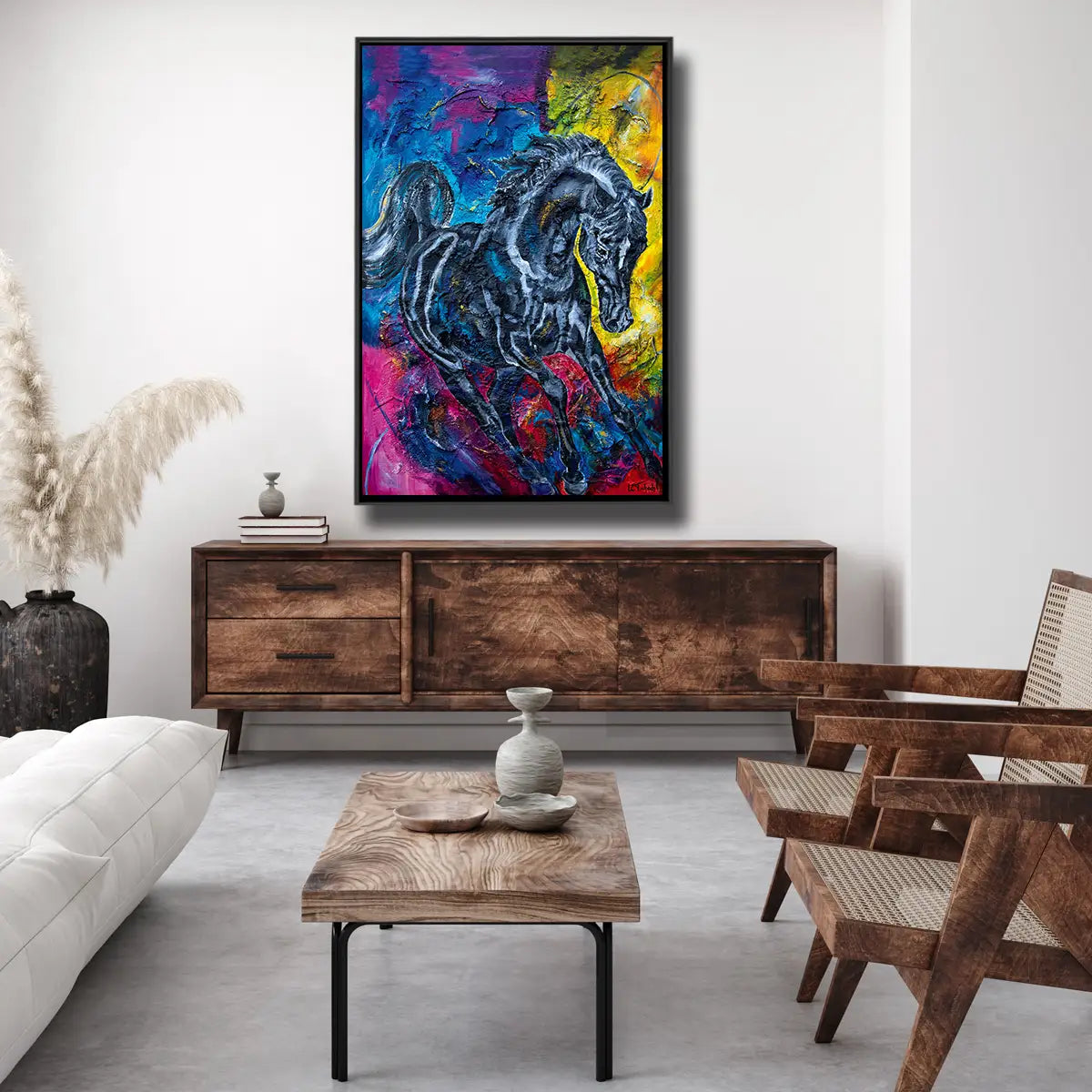 04-66 Wandbild Araber Pferd modern interpretiert – Pferde-Acrylglasbild von Kerstin Tschech