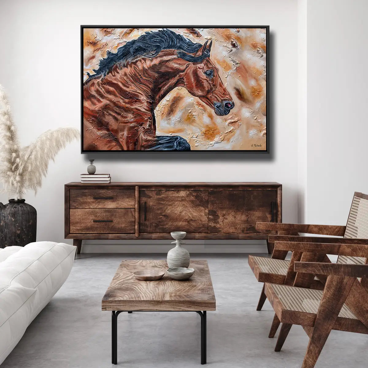 04-67 Stilvolle Pferde Bilder Wandgestaltung in Galerie-Qualität – Pferde-Acrylglasbild von Kerstin Tschech