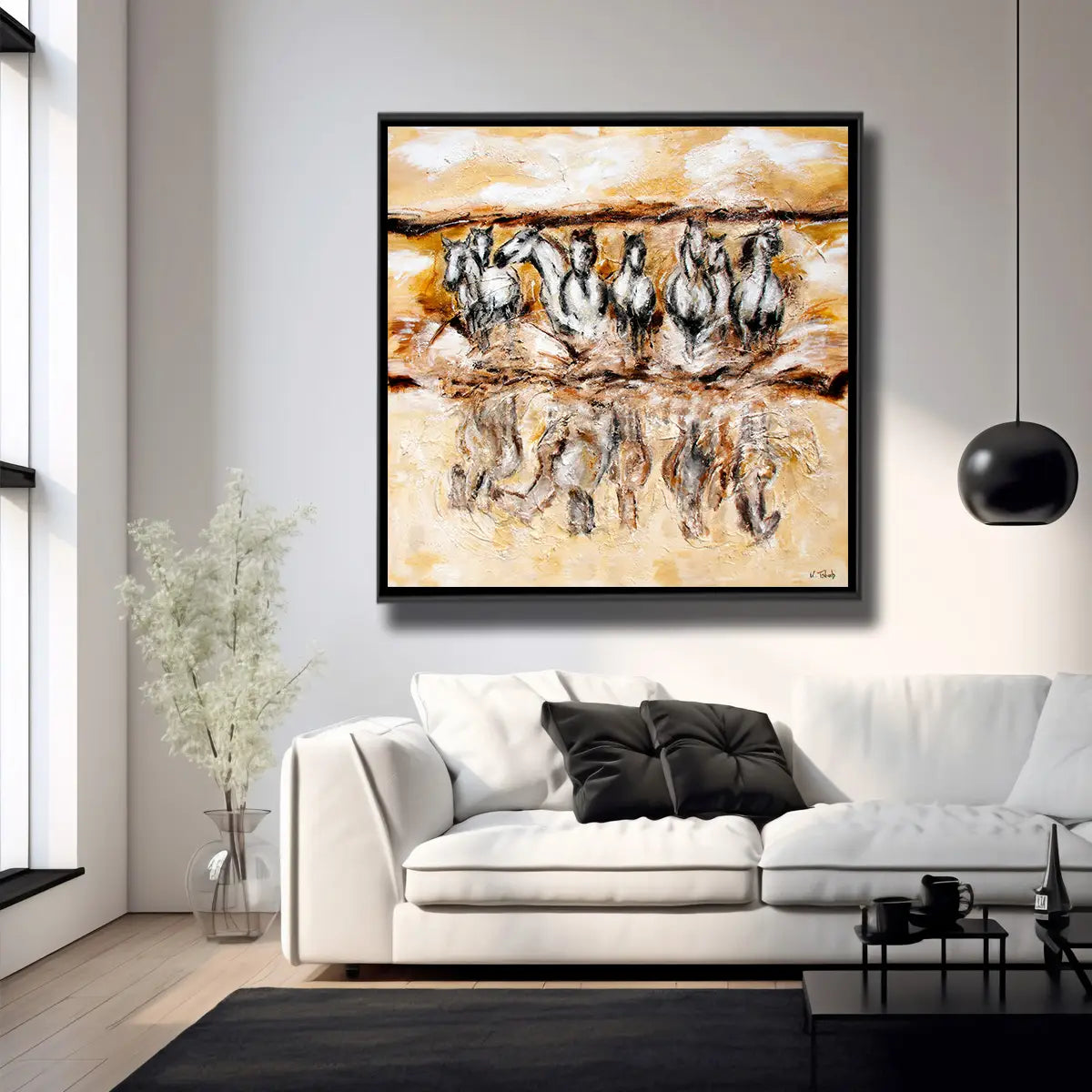 05-15 Weiße Wildpferde der Camargue – Pferde – Pferde-Acrylglasbild von Kerstin Tschech