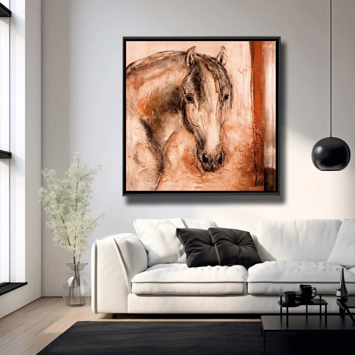 05-16 Ausdrucksstarkes Portrait einer iberischen Stute – Pferde-Acrylglasbild von Kerstin Tschech