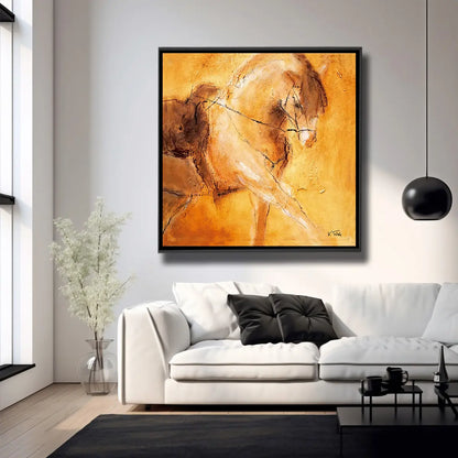 05-17 Klassisches Reitkunst-Motive im edlen Galerie-Schattenfugenrahmen – Pferde-Acrylglasbild von Kerstin Tschech