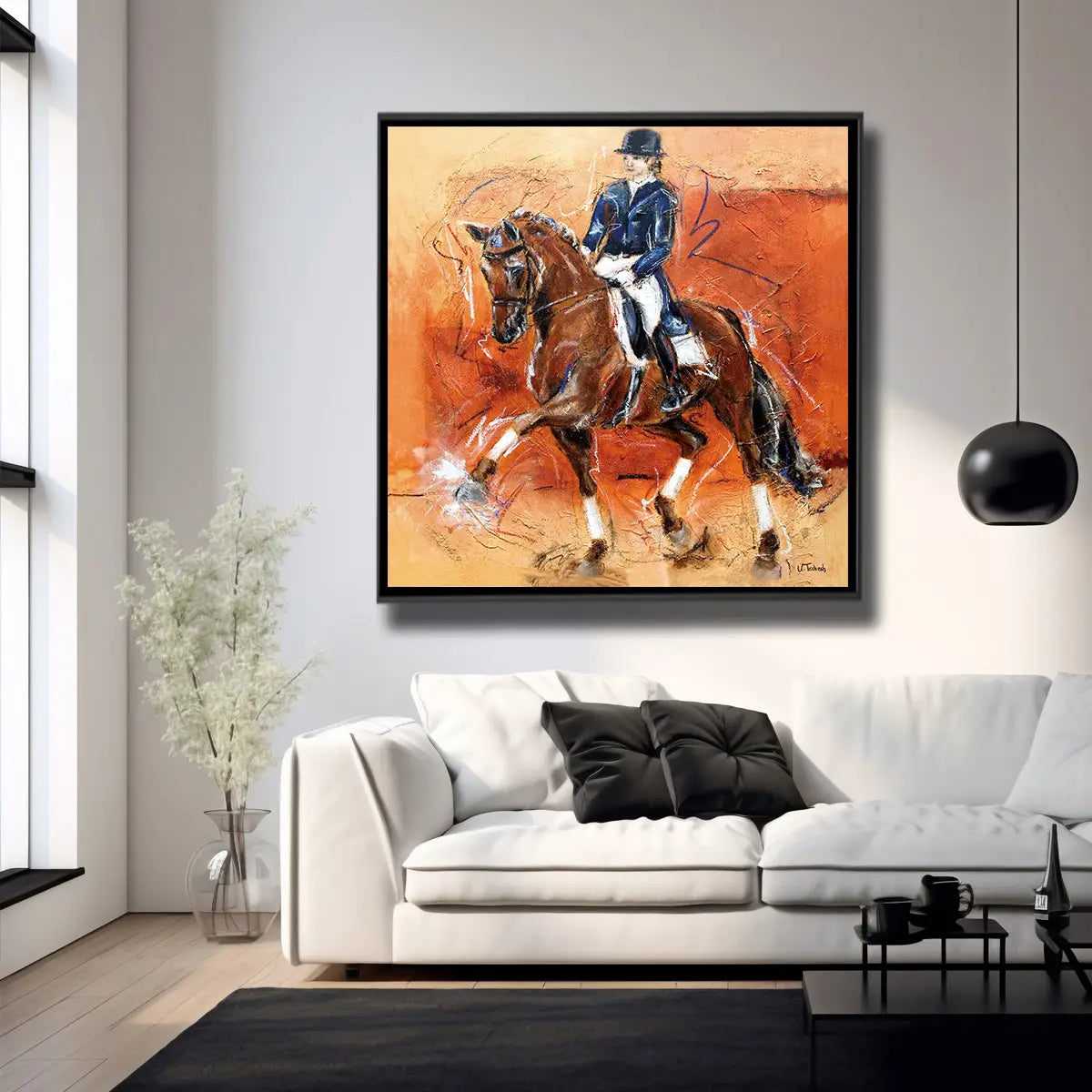 05-25 Dressurpferd im starken Trab – Pferde – Pferde-Acrylglasbild von Kerstin Tschech