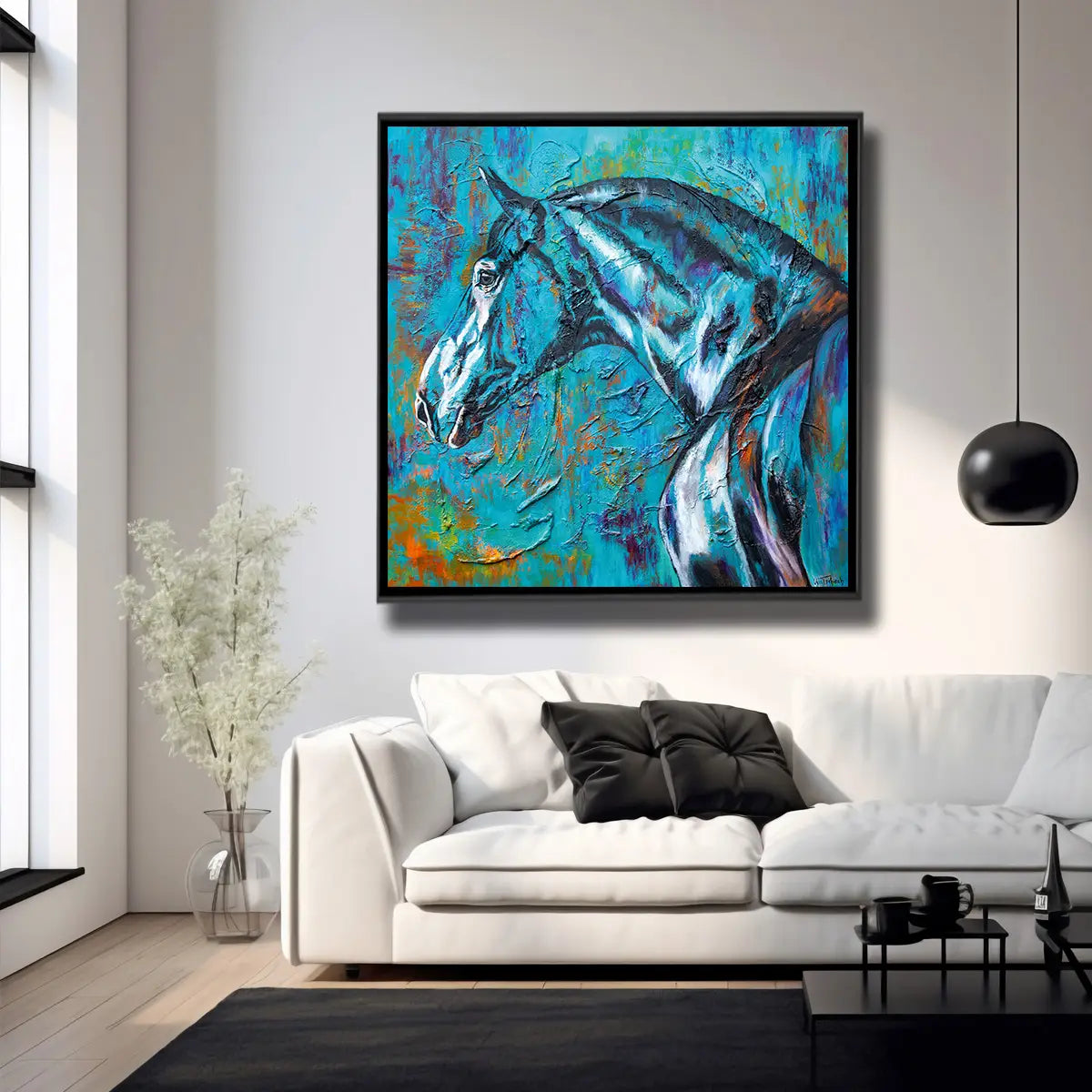 05-42 Andalusier Hengstportrait – Pferde-Acrylglasbild von Kerstin Tschech