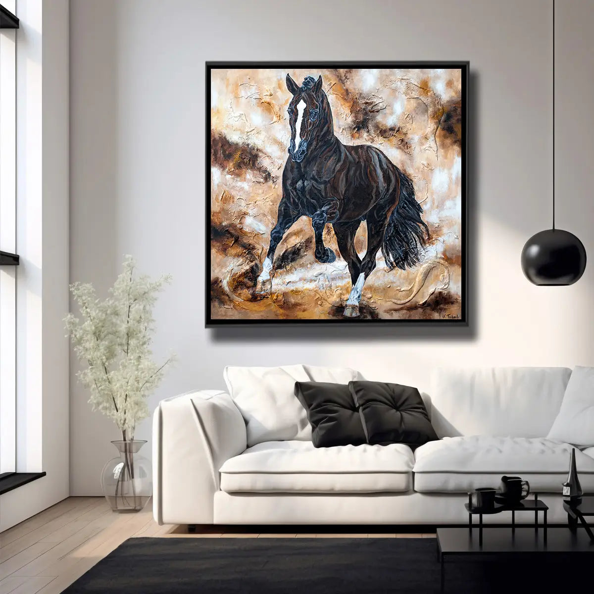 05-45 Edler Hengst im Dressursport – Pferde – Pferde-Acrylglasbild von Kerstin Tschech