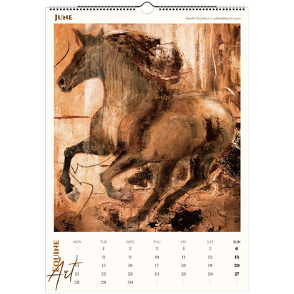 Equine ART – Juni – Exklusiver Pferde-Kunstkalender von Kerstin Tschech. Hochwertiger Pferdewandkalender mit edlen Pferdemotiven und Kunstdrucken für Pferdeliebhaber.